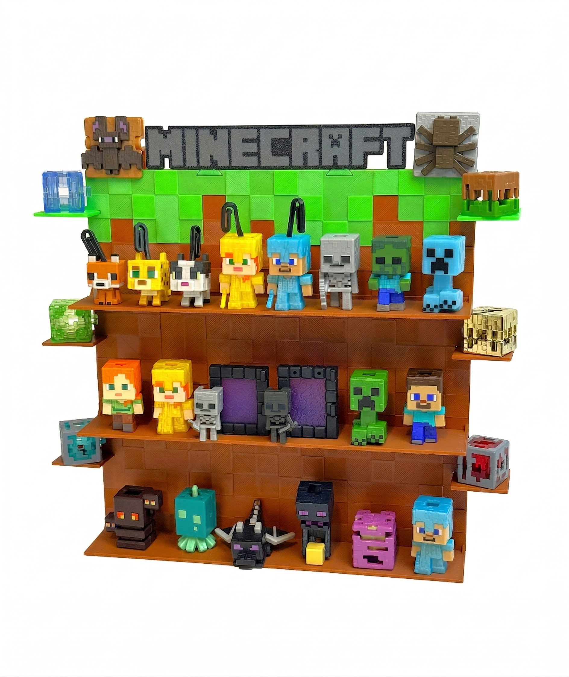 Suport Minecraft Kinder Joy, plastic, capacitate 28 figurine