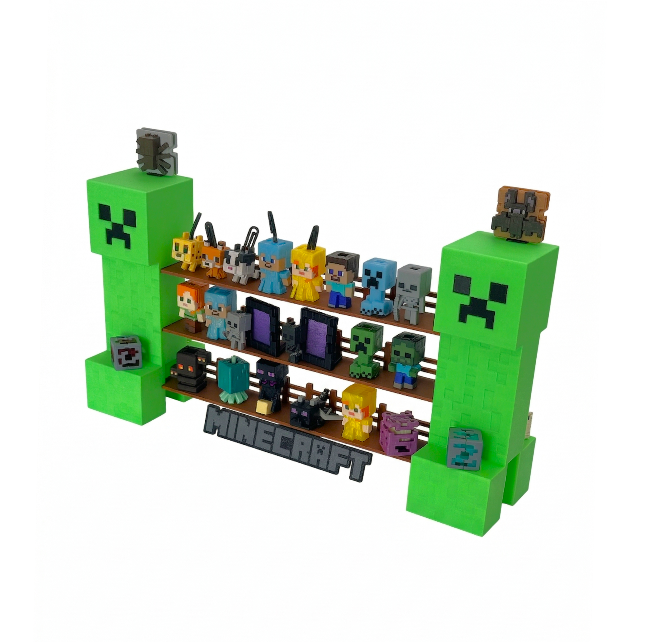 Suport Minecraft Kinder Joy, plastic, capacitate 28 figurine